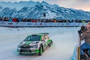 Mistr světa WRC 2 týmu ŠKODA Jan Kopecký vyhrál GP Ice Race před Julianem Wagnerem Mistr světa WRC 2 týmu ŠKODA Jan Kopecký vyhrál GP Ice Race před Julianem Wagnerem