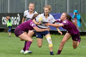 Podívejte se na obrázky z ragby z duelu dívek U18 v olympijských sedmičkách Česko - Anglie