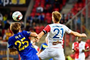Góly Milana Škody v obou zápasech zajistily postup fotbalistů Slavie do play off Ligy Mistrů
