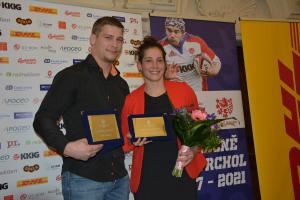 Ragbistou roku 2017 je Jiří Pantůček a Ragbistkou roku 2017 je Kateřina Nováková