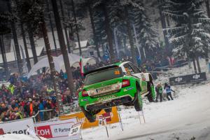 ŠKODA slaví na Švédské rally umístění na stupních vítězů