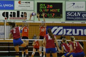 Za sedmdesát minut bylo rozhodnuto ve volejbale žen Olymp - Šternberk 3:0