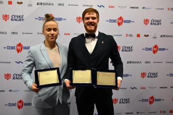 Jedničkami v ragby za rok 2025 byli vyhlášeni Julie Doležílová a Adam Koblic oba z Tatry Smíchov