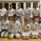 Zimní zkoušky na žákovské stupně ČFOKK Karate