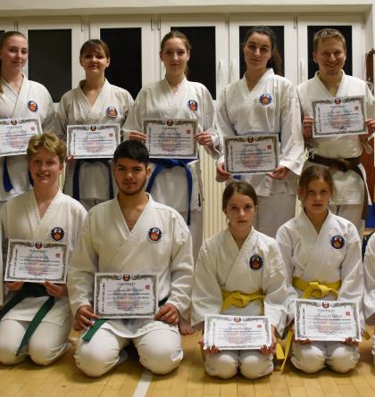 Zimní zkoušky na žákovské stupně ČFOKK Karate