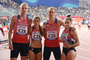 MS v atletice: Česká mix štafeta 4x400 m obsadila v rozběhu až osmou příčku