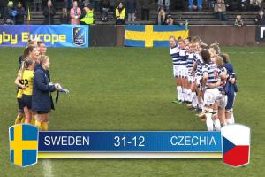 Češky v Norrkopingu prohrály v ragby XV. se Skandinávkami. Švédsko - Česko 31:12