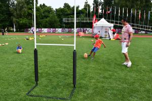 Ragby si mohou zkusit zahrát i návštěvníci olympijských parků v Praze a v Brně