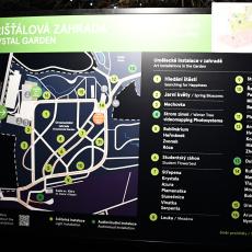 Plánek pro naoční prohlídku zahrady