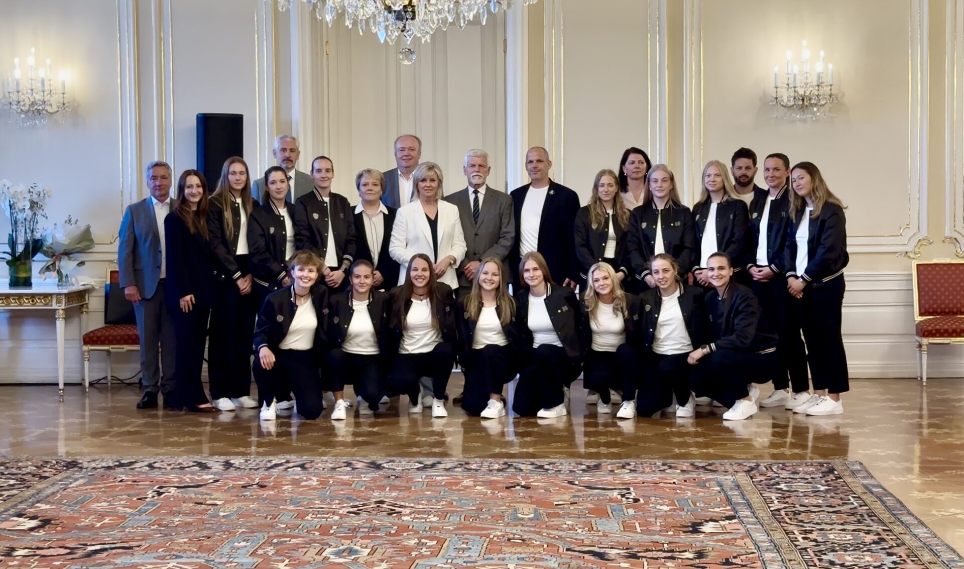 Florbalové reprezentantky na Pražském hradě