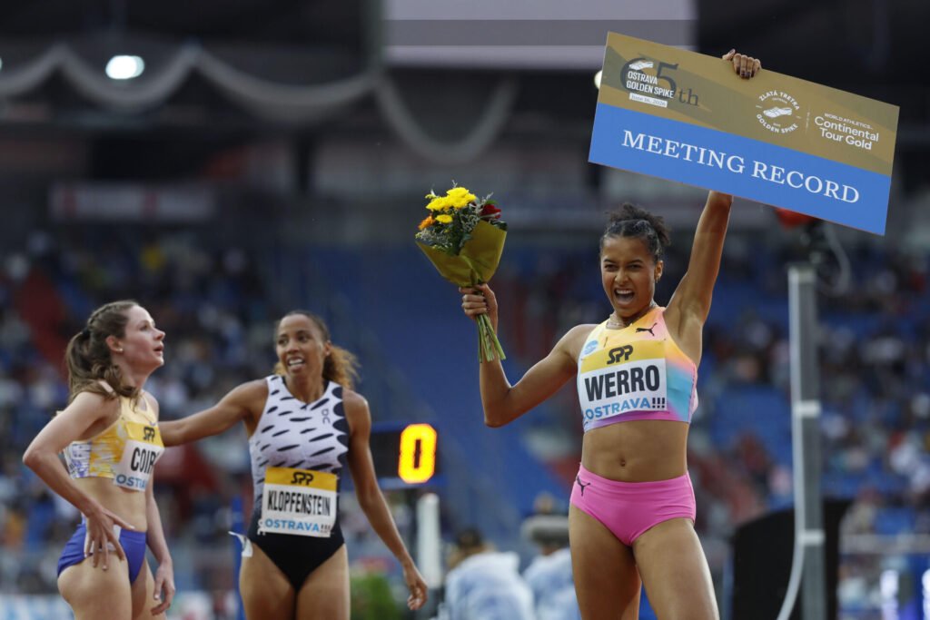 Audrey Werro vyhrála běh na 800 metrů v novém rekordu meetingu